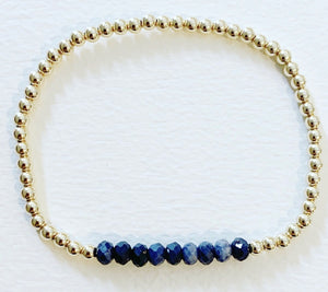 Bracelet with Blue Sapphire Gemstones