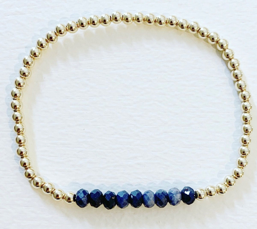 Bracelet with Blue Sapphire Gemstones