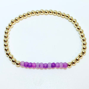 Bracelet with Lavender Jade Gemstones