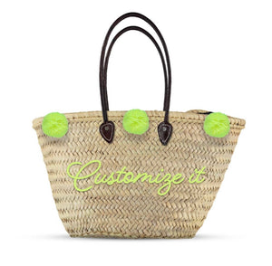 Beach Bag with leather straps
