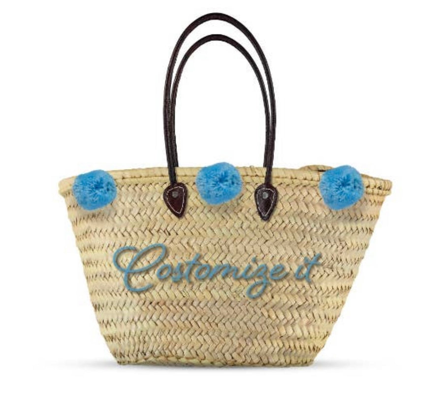 Beach Bag with leather straps