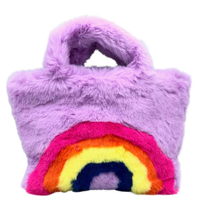 Malibu Sugar faux fur rainbow bag