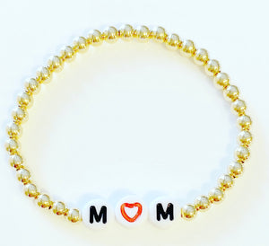 Gold Open Heart Mom Bracelet