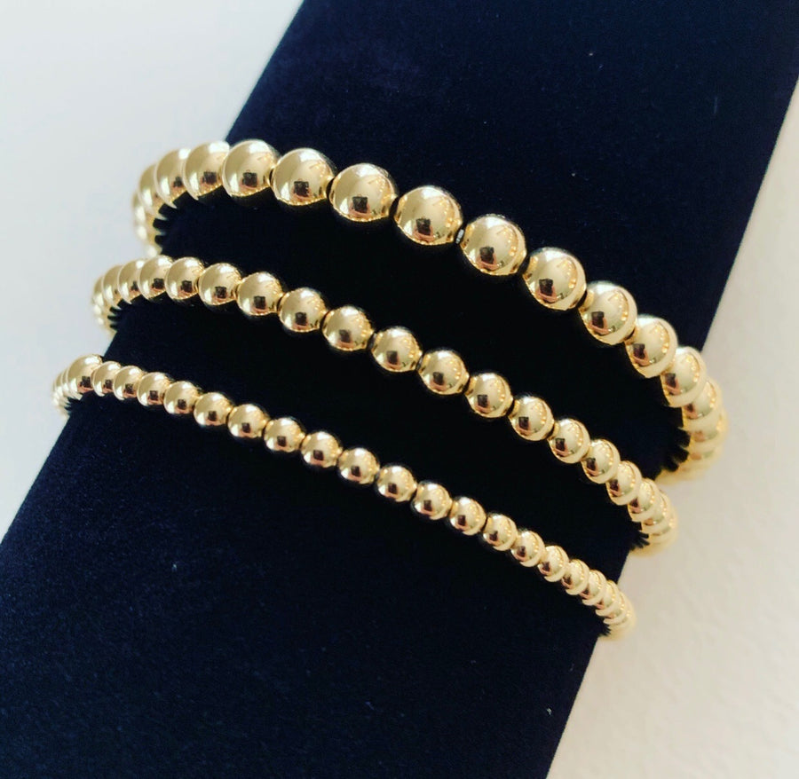 10mm Gold Beaded Bracelet – RASAFORYOU